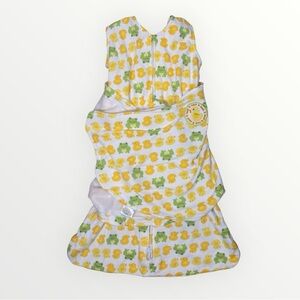 Halo SleepSack Swaddle Frogs & Ducks 100% Cotton Unisex Size Newborn 0-3 Months
